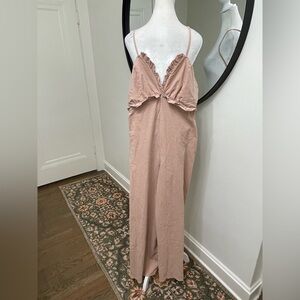 NWOT Free People Movement Corduroy Ruffle Jumpsuit SIZE MEDIUM